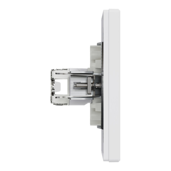 Розетка комп'ютерна, RJ45, кат.5е, UTP, подвійна, Біла, Asfora EPH4400121