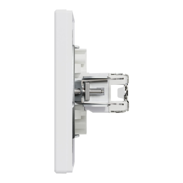 Розетка комп'ютерна, RJ45, кат.5е, UTP, подвійна, Біла, Asfora EPH4400121