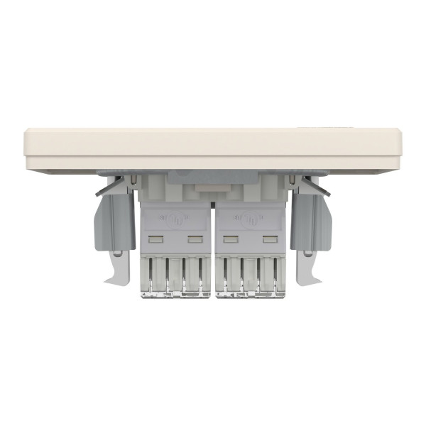 Розетка комп'ютерна, RJ45, кат.5е, UTP, подвійна, Кремова, Asfora EPH4400123