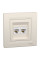Розетка комп'ютерна, RJ45, кат.5е, UTP, подвійна, Кремова, Asfora EPH4400123