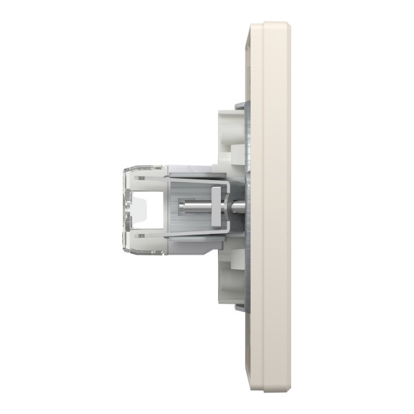 Розетка комп'ютерна, RJ45, кат.5е, UTP, подвійна, Кремова, Asfora EPH4400123