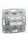 Розетка комп'ютерна, RJ45, кат.5е, UTP, подвійна, Алюміній, Asfora, EPH4400161