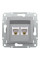Розетка комп'ютерна, RJ45, кат.5е, UTP, подвійна, Алюміній, Asfora, EPH4400161