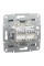 Розетка комп'ютерна, RJ45, кат.5е, UTP, подвійна, Сталь, Asfora, EPH4400162