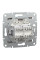 Розетка комп'ютерна, RJ45, кат.5е, UTP, подвійна, Бронза, Asfora, EPH4400169
