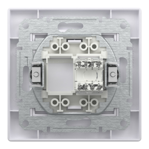 Розетка комп'ютерна, RJ45, кат.6, UTP, Біла, Asfora EPH4700121