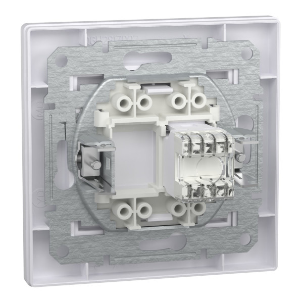Розетка комп'ютерна, RJ45, кат.6, UTP, Біла, Asfora EPH4700121