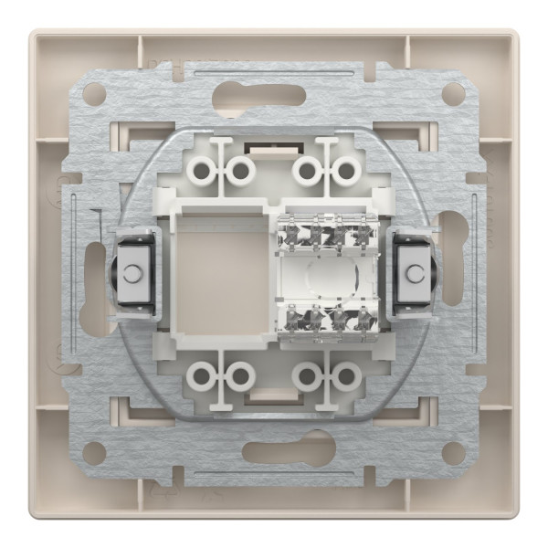 Розетка комп'ютерна, RJ45, кат.6, UTP, Кремова, Asfora EPH4700123