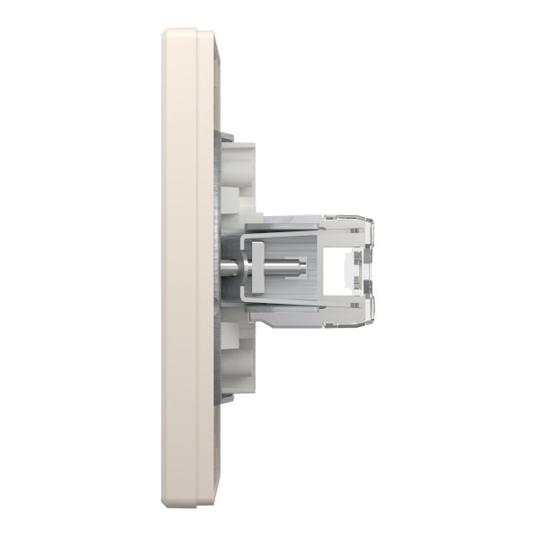 Розетка комп'ютерна, RJ45, кат.6, UTP, Кремова, Asfora EPH4700123