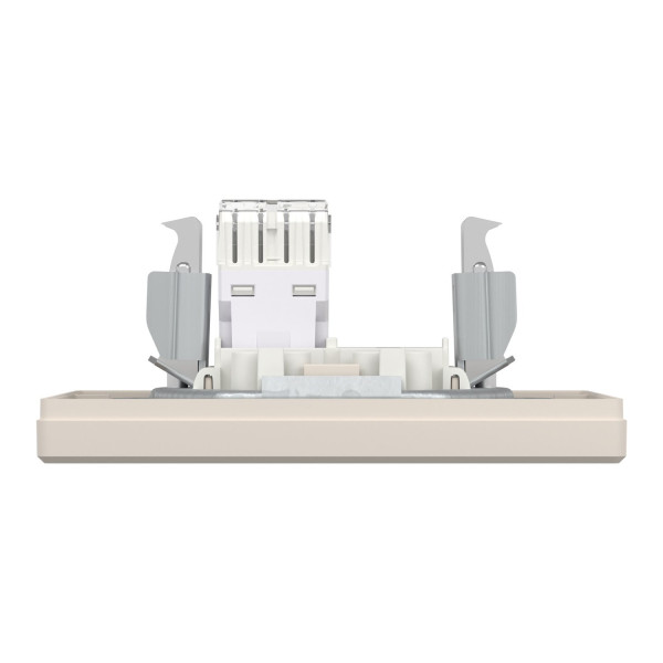 Розетка комп'ютерна, RJ45, кат.6, UTP, Кремова, Asfora EPH4700123