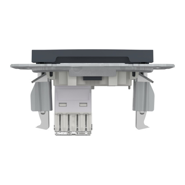 Розетка комп'ютерна, RJ45, кат.6, UTP, Антрацит, Asfora, EPH4700171
