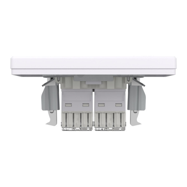 Розетка комп'ютерна, RJ45, кат.6, UTP, подвійна, Біла, Asfora EPH4800121