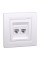 Розетка комп'ютерна, RJ45, кат.6, UTP, подвійна, Біла, Asfora EPH4800121