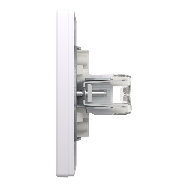 Розетка комп'ютерна, RJ45, кат.6, UTP, подвійна, Біла, Asfora EPH4800121