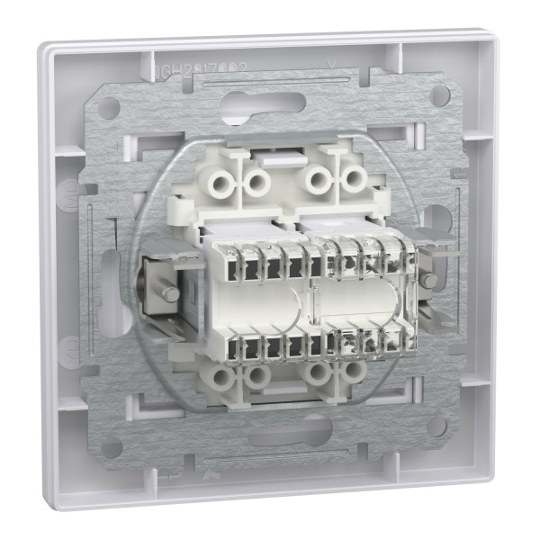 РОЗЕТКА КОМП'ЮТЕРНА RJ45 КАТ. 5Е І ТЕЛЕФОННА РОЗЕТКА RJ12 БІЛА ASFORA, EPH4900121