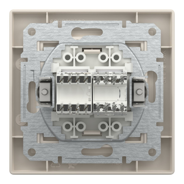 РОЗЕТКА КОМП'ЮТЕРНА RJ45 КАТ. 5Е І ТЕЛЕФОННА РОЗЕТКА RJ12 КРЕМ ASFORA, EPH4900123