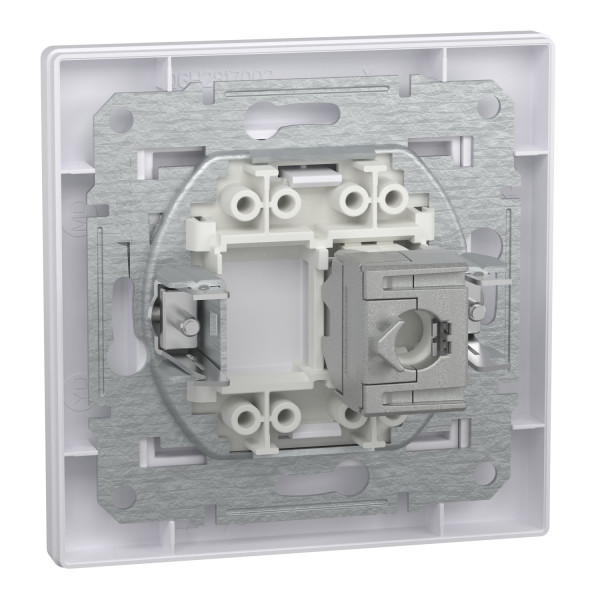 Розетка комп'ютерна, RJ45, кат.5е, STP, Біла, Asfora EPH5000121