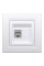 Розетка комп'ютерна, RJ45, кат.5е, STP, Біла, Asfora EPH5000121