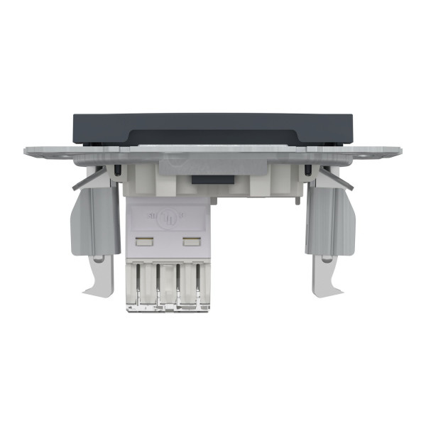 Розетка комп'ютерна, RJ45, кат.5е, STP, Антрацит, Asfora, EPH5000171
