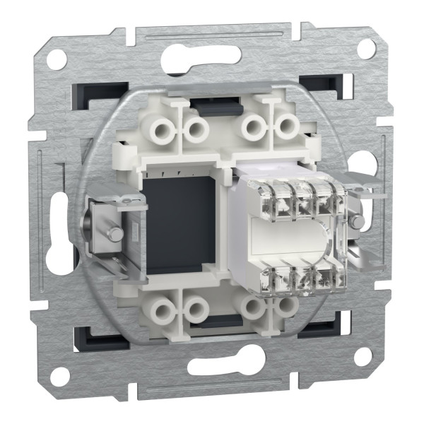 Розетка комп'ютерна, RJ45, кат.5е, STP, Антрацит, Asfora, EPH5000171
