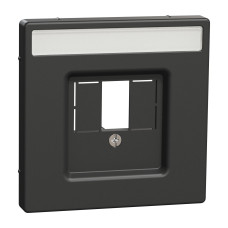 Центральна плата до TAE/Audio/USB з полем для надпису, Антрацит, пластик, D-Life Merten MTN4250-6034