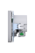 Розетка силова 2К+З, 16А, з USB 2.4A, тип А+А, гвинт.затиск, шторки, Нержавіюча сталь, пластик, D-Life Merten MTN2366-6036