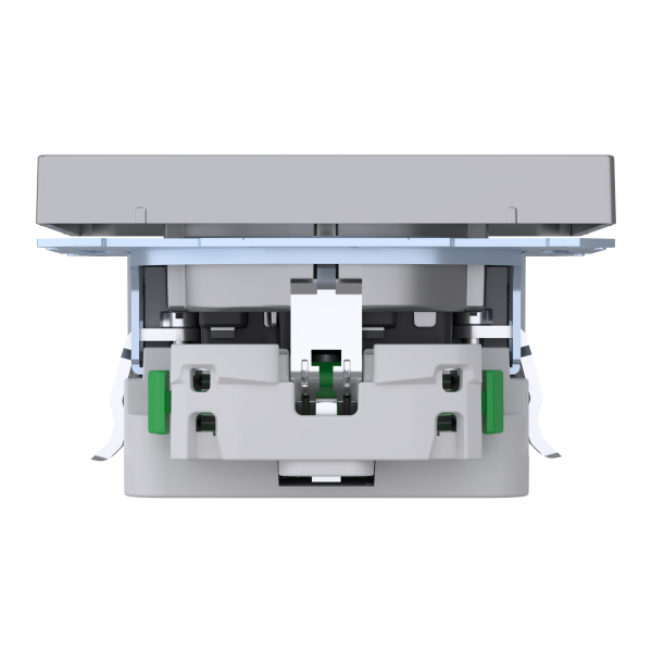 Розетка силова 2К+З, 16А, з USB 3A, тип А+C, гвинт.затиск, шторки, Нержавіюча сталь, пластик, D-Life Merten MTN2367-6036
