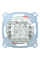 Перемикач двохклавішний прохідний, механізм, Merten MTN3126-0000