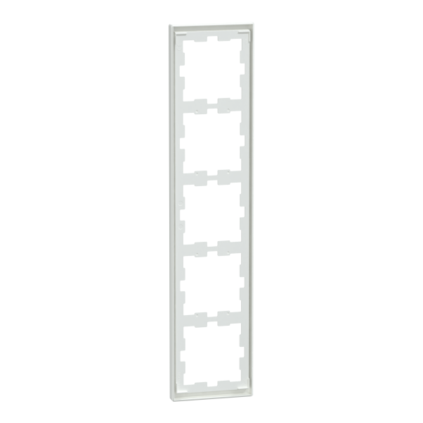 Рамка 5 постова, Білий лотос, пластик, D-Life Merten MTN4050-6535