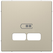 Центральна плата до механізма зарядного пристрою USB, Сахара, пластик, D-Life Merten MTN4367-6033
