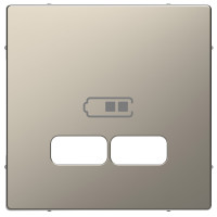 Центральна плата до механізма зарядного пристрою USB, Нікель, метал, D-Life Merten MTN4367-6050