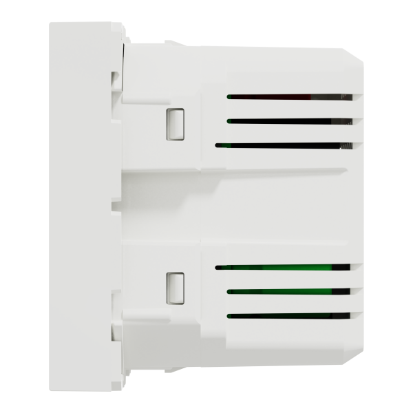 Розетка USB 2.0 зарядна подвійна, 2.4А, A+C, 2 модуля, білий, Unica NEW NU301818