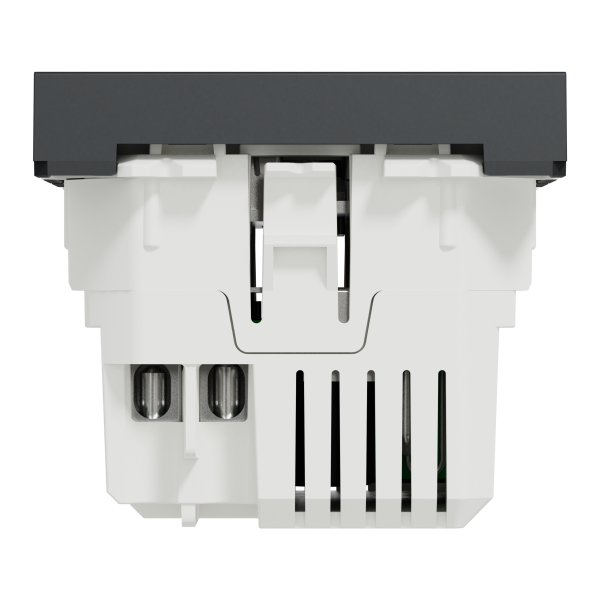 Розетка USB 2.0 зарядна подвійна, 2.4А, A+C, 2 модуля, антрацит, Unica NEW NU301854