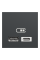 Розетка USB 2.0 зарядна подвійна, 2.4А, A+C, 2 модуля, антрацит, Unica NEW NU301854