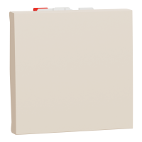 Вимикач кнопковий, 10А, 2 модуля, бежевий, Unica NEW NU320644