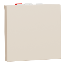 Вимикач кнопковий, 10А, 2 модуля, бежевий, Unica NEW NU320644