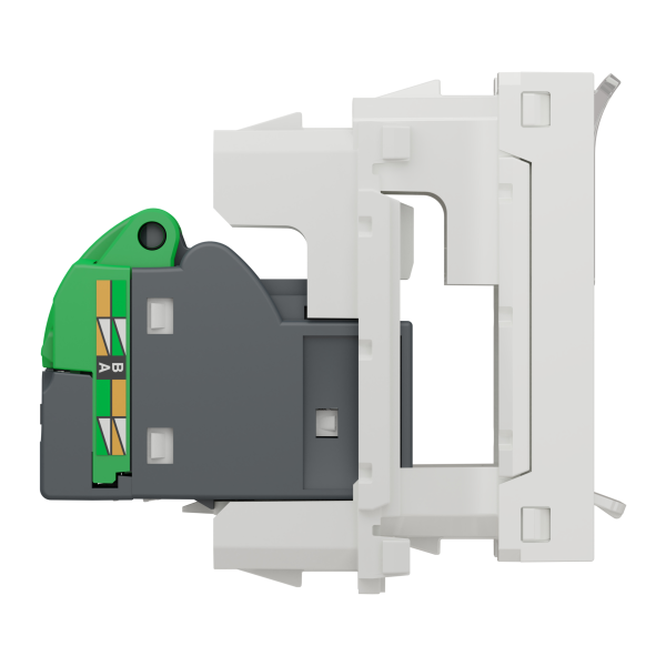 Розетка комп'ютерна RJ45, одинарна, кат.5e UTP, 1 модуль, білий, Unica NEW NU341018