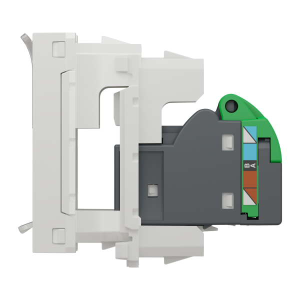 Розетка комп'ютерна RJ45, одинарна, кат.5e UTP, 1 модуль, білий, Unica NEW NU341018