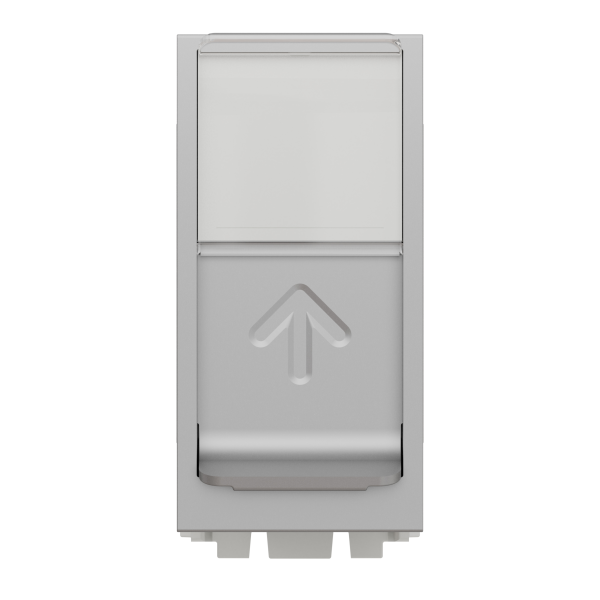 Розетка комп'ютерна RJ45, одинарна, кат.5e UTP, 1 модуль, алюміній, Unica NEW NU341030