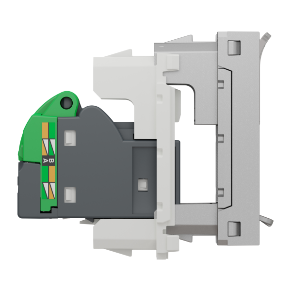 Розетка комп'ютерна RJ45, одинарна, кат.5e UTP, 1 модуль, алюміній, Unica NEW NU341030