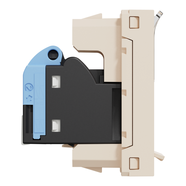 Розетка комп'ютерна RJ45, одинарна, кат.5e UTP, 1 модуль, бежевий, Unica NEW NU341044