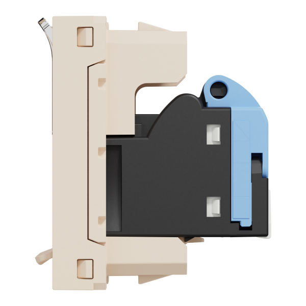 Розетка комп'ютерна RJ45, одинарна, кат.5e UTP, 1 модуль, бежевий, Unica NEW NU341044
