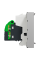 Розетка комп'ютерна RJ45, одинарна, кат.5e UTP, 2 модуля, алюміній, Unica NEW NU341130