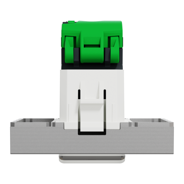 Розетка комп'ютерна RJ45, одинарна, кат.5e UTP, 2 модуля, алюміній, Unica NEW NU341130
