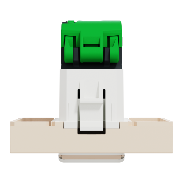 Розетка комп'ютерна RJ45, одинарна, кат.5e UTP, 2 модуля, бежевий, Unica NEW NU341144