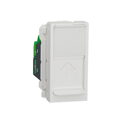 Розетка комп'ютерна RJ45, одинарна, кат.5e STP, 1 модуль, білий, Unica NEW NU341218