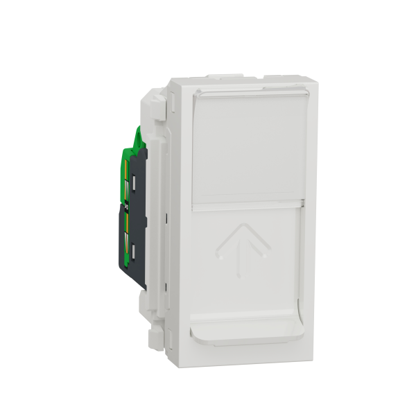Розетка комп'ютерна RJ45, одинарна, кат.5e STP, 1 модуль, білий, Unica NEW NU341218