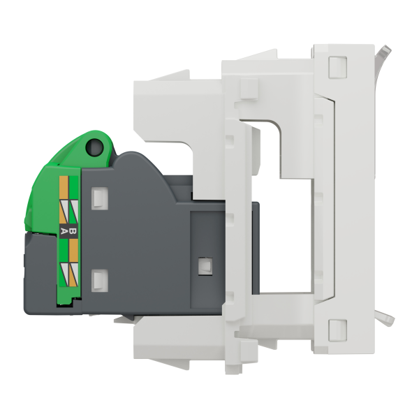 Розетка комп'ютерна RJ45, одинарна, кат.5e STP, 1 модуль, білий, Unica NEW NU341218