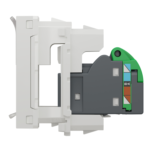 Розетка комп'ютерна RJ45, одинарна, кат.5e STP, 1 модуль, білий, Unica NEW NU341218