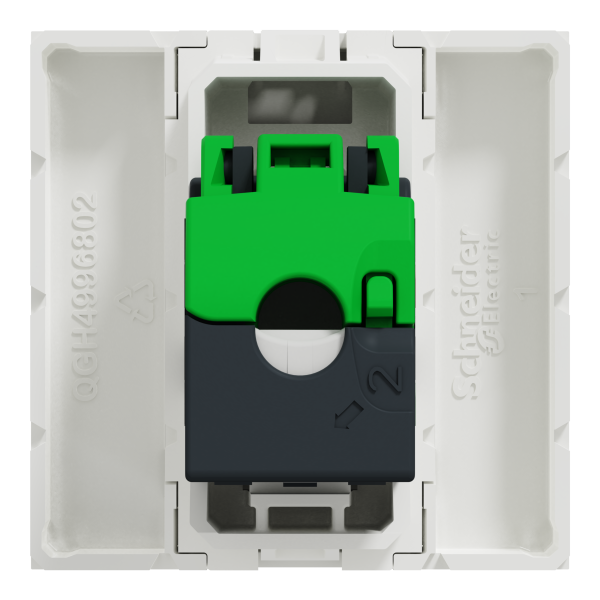 Розетка комп'ютерна RJ45, одинарна, кат.5e STP, 2 модуля, білий, Unica NEW NU341318